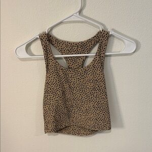 Polka Dot Tan Crop Top